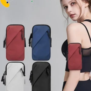 Sports Running Mobile Phone Arm Bag for Women & Men Breathable Waterproof PU Zipper Closure Outdoor Fitness Cycling Arm Sleeve Pack of 10
