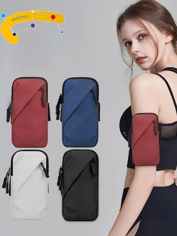 Sports Running Mobile Phone Arm Bag for Women & Men Breathable Waterproof PU Zipper Closure Outdoor Fitness Cycling Arm Sleeve Pack of 10