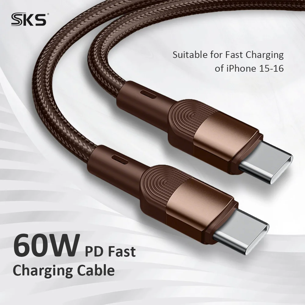 Nylon Braided USB-C Cable 6A 100W PD Fast Charging USB 3.0 for IOS & Printer 1M/2M/3M Lengths Pure Copper - Image 3