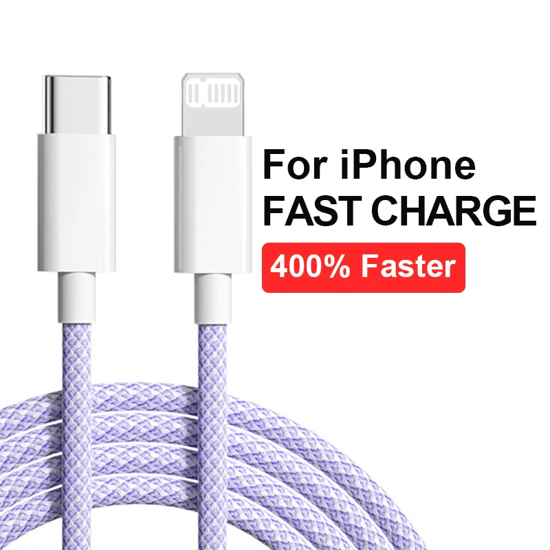 MFI Certificate Manufacturer Braided 1m 2m 20w USB C to mfi Type C PD Fast Charging Cable 12 13 14 15 16 Pro Max for iphone 11 Pack of 10 - Image 2