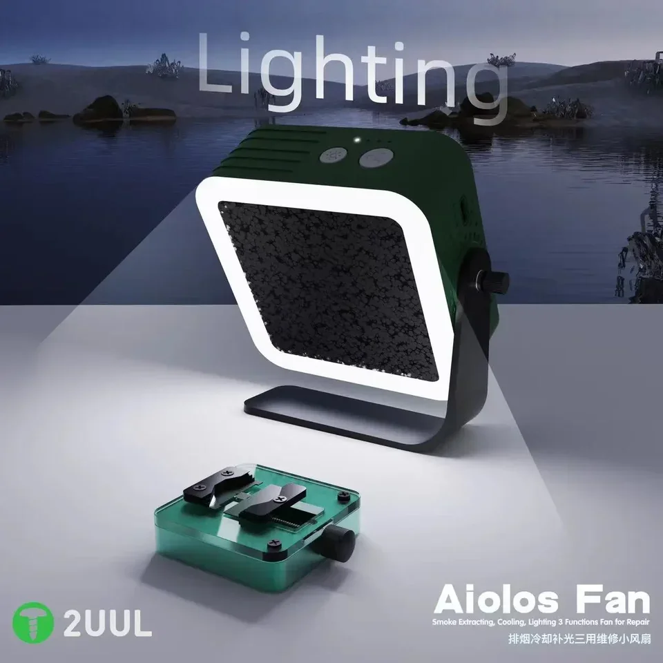 2UUL Aiolos Cooling Fan Lighting & Smoke Extraction for Mobile Phone Motherboard IC Repair Fast Heat Dissipation Compatible DA98 - Image 3