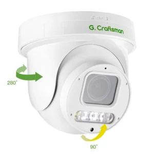 GA-PS9X5D-M8SS(AG) IP66 4K 8MP 5X Optical Zoom PTZ Turret Mini Metal Dome IP Camera with Human Vehicle Detection Full Color