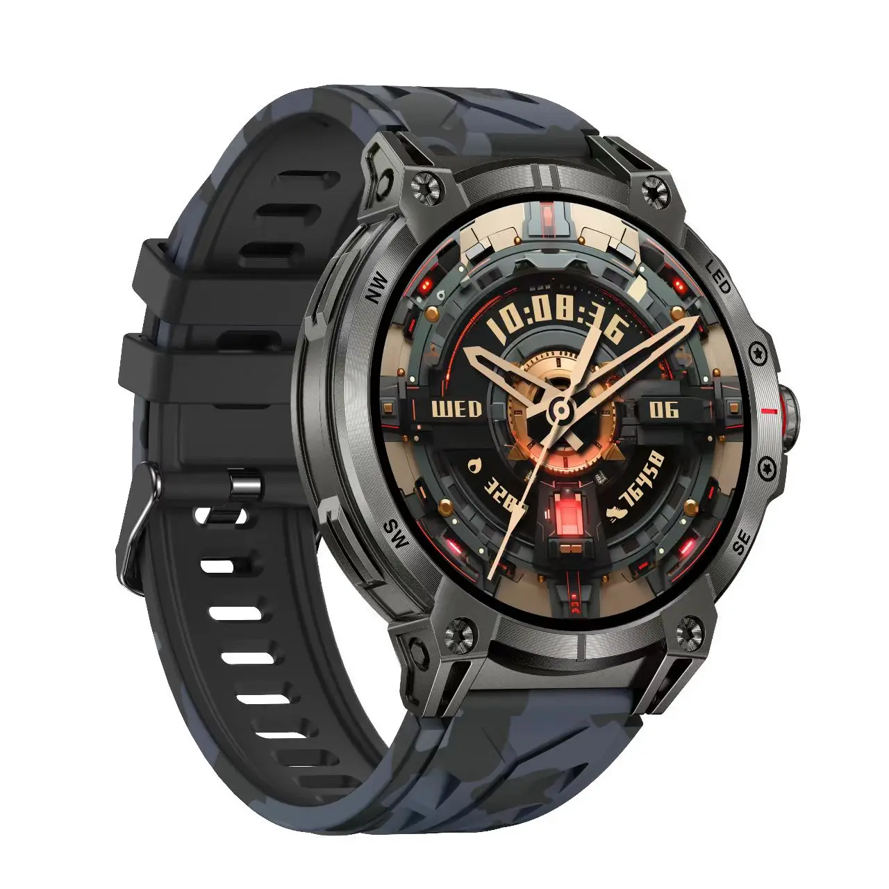 KC89 Smartwatch 1.85-Inch GPS Position BT Call IP68 Waterproof Health Monitoring Heart Rate Outdoor Sports Smart Watch for Men Pack of 2 - Image 3