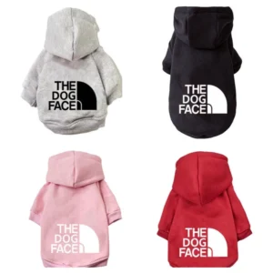XS-9XL Classic Style Polyester Pet Hoodie Coat Jacket for Dogs and Cats Letter Pattern the Face Hoodie Clothes Pack of 10