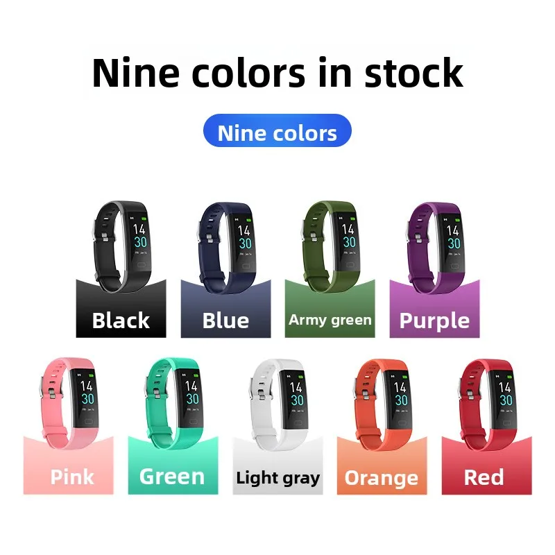 S5 Smart Bracelet Watch-Body Temperature Blood Pressure Monitor Heart Rate Step Counter TFT Screen 15-21 Days Battery Life Blood Pack of 10 - Image 2