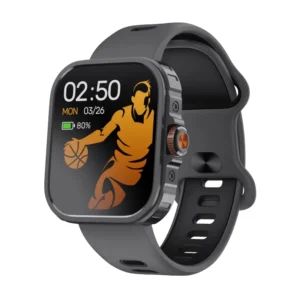 1.85 Inch Smartwatch GPS Tracker Watch AMOLED Display 3ATM Water Resistant Answer Call Payment Compass Functions Square Shape