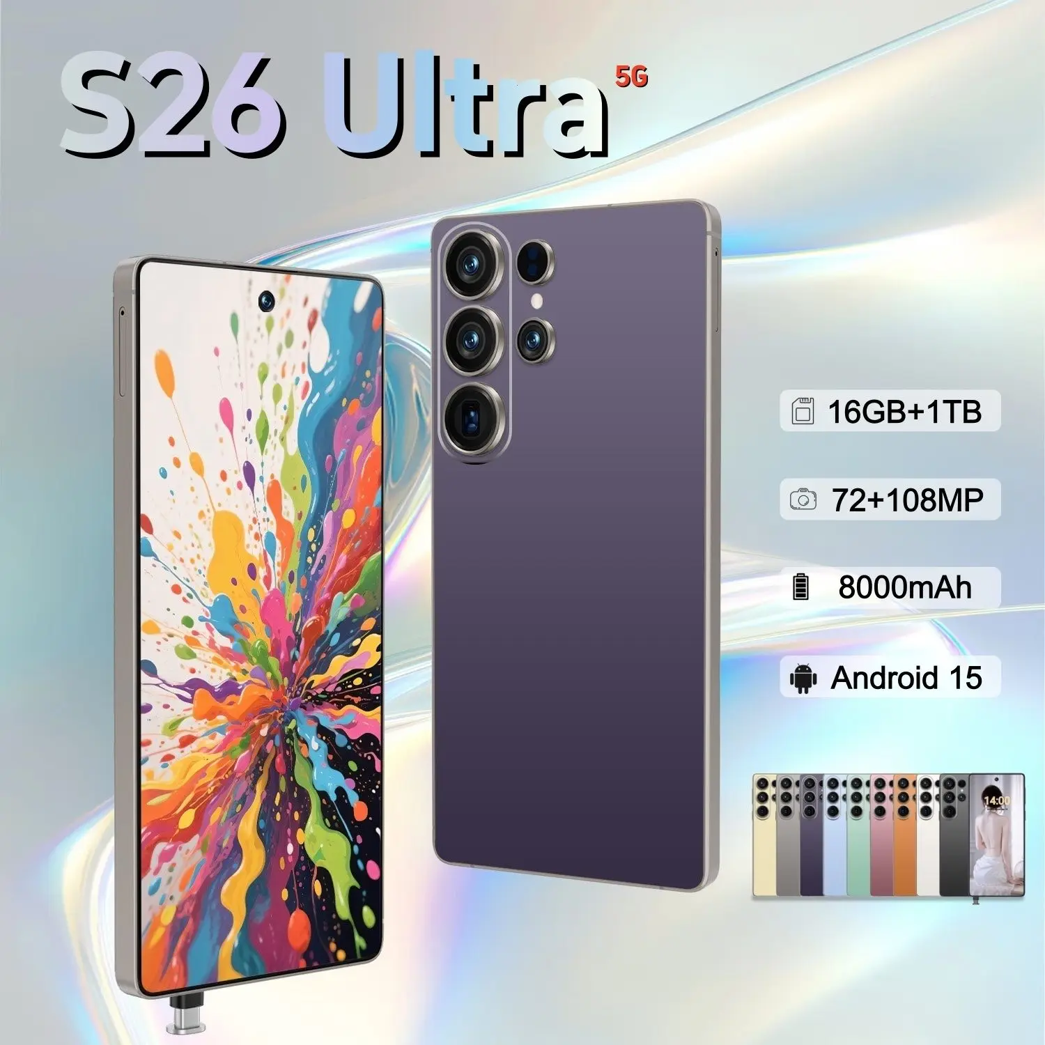 Best Choice S26 Ultra 5G Smartphone 16GB RAM 1TB Storage Camera Unlocked Android Mobile Phone with Face ID Fingerprint Dual SIM - Image 4