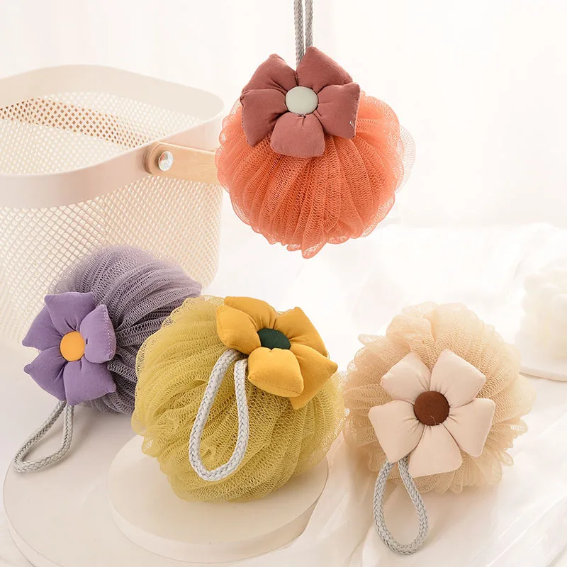 Bath Ball Soft Anti Scattering Colored Bath Flower Loofah Sponge Bath Products Body Scrubber Exfoliating Sponge - Image 2
