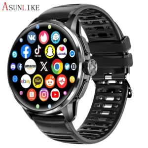 H100 4G Smart Watch for Unisex AI Assistant SIM Card 32GB Memory with Camera Taking Picture Video AMOLED Screen BT Calling