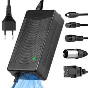 54.6V 2A 3A Fast Charger with 5 Plugs Universal for 13S 48V Lithium Battery, Kabbol Electric Scooter Li-ion Battery Chargers