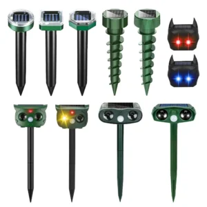 Ultrasonic Animal Repellent Cat Dog Snake Mouse Deterrent Solar Powered Garden Waterproof Solar Animal Mole Repeller Farm Yard