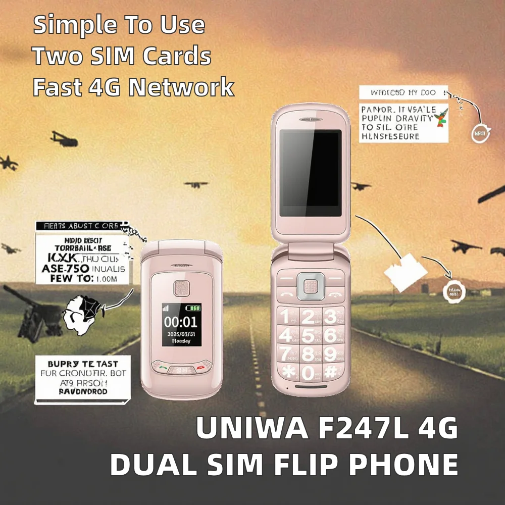 G660 2.4 Inch Dual SIM Flip Feature Phone Easy-to-Use with HD Display in Spanish German French Operating Languages Pack of 5 - Image 2