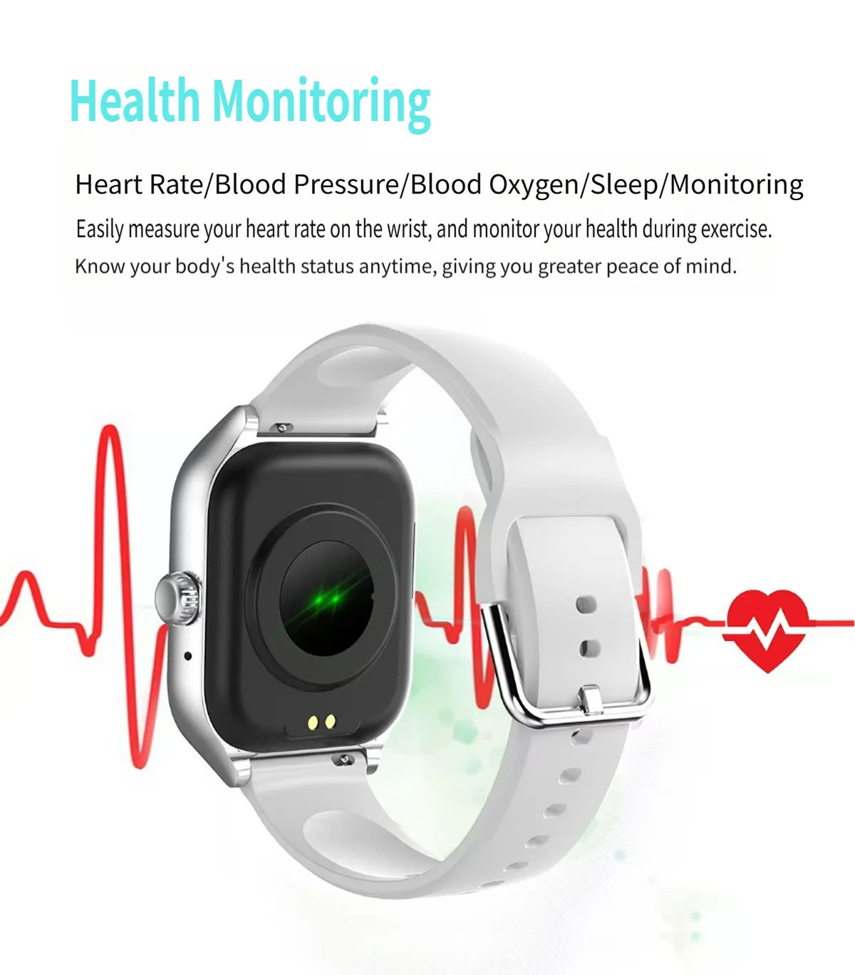 2025 Factory Promotion Smart Watch with Blood Pressure Heart Rate Monitor Fitness tracker BT Calls Android IOS for Men Women - Image 4