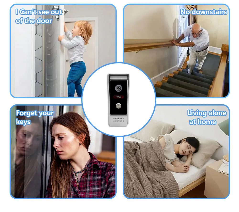 7-Inch Waterproof Home Doorbell Camera with Monitor Video Two-Way Intercom Visual Visiting Door Phones - Image 3