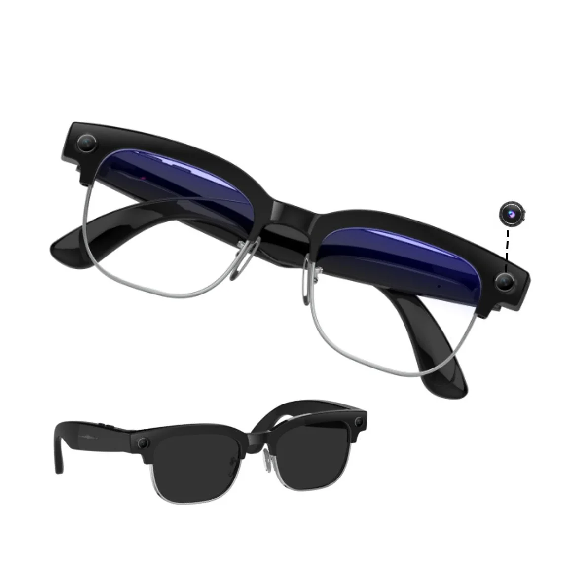 Meta Smart Glasses with Transitions Lenses Option Adaptive Photochromic Lenses Over 150 Custom Combinations Available Pack of 2 - Image 3