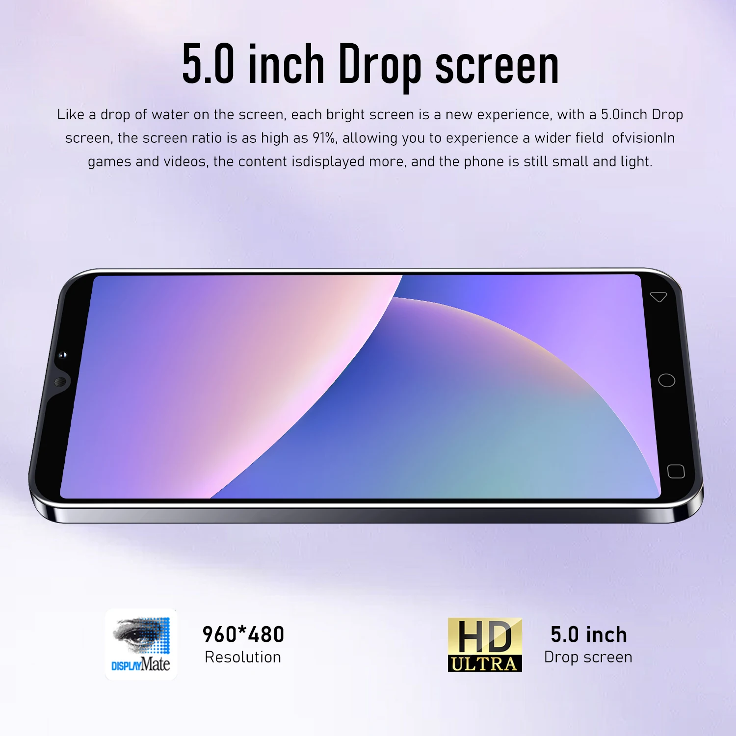 Best Very Cheap Mobile Phone S24 Ultra 5.0" Full Screen 1GB+8GB 2MP+2MP 1500mAh Smartphone with GPS Face ID Cellphone - Image 3