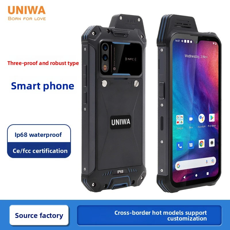 Best Selling 6.3 Inch Three-proof Octa Core IP68 Waterproof NFC CDMA/GSM HD Android Smartphone