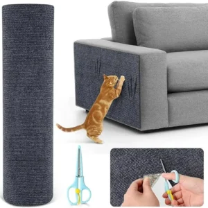 Durable Polyester Modern Style Sturdy Cat Scratch Mat Self-Adhesive Wear-Resistant Non-Slip Multi-Purpose Cat Scratching Pad Pack of 2