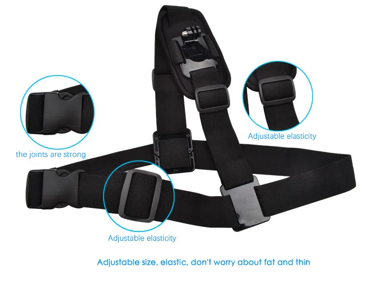 Video Camera Supports Harness Belt Single Shoulder Chest Strap for Go Pro Hero 5/4/3/3+/2/1