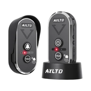 Wireless 1500m Range Doorbell Intercom System Waterproof Rechargeable Battery 3 Volume Levels 20 Ringtones for Home Classroom Pack of 2