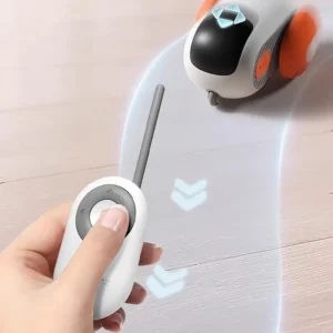 Smart Feather USB Rechargeable Cat Toy Car Remote Control Interactive Obstacle Avoidance Pet Robot Car Indoor Play Pack of 2