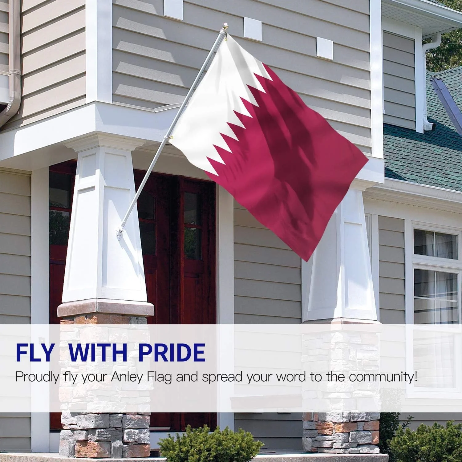 Reusable Rectangle Car Window Flag Qatar Flag Digital Printing Hanging Portable Travel Home Advertising Display Made Durable Pack of 10 - Image 2