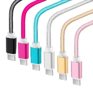 1m Fast Charging Usb c Phone Cable Nylon Braided Data Cable Type-c Charging Cable Pack of 20