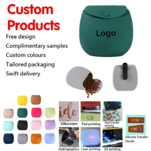 Silicone Dog Training Waist Bag - Customisable Dog Treat Pouch Portable Snack Bag for Pets Pet Supplies