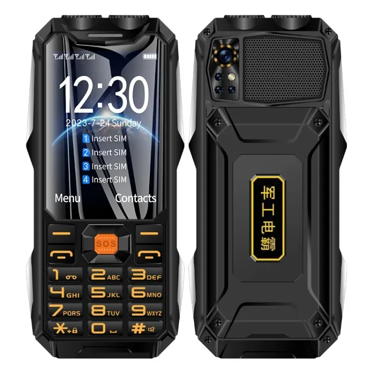 Q9 GSM 2G Network Mobile Phone 4 SIM Cards Rugged Bar Cellphone 3.5Inch HD Display Big Battery Loud Voice for Elderly - Image 2
