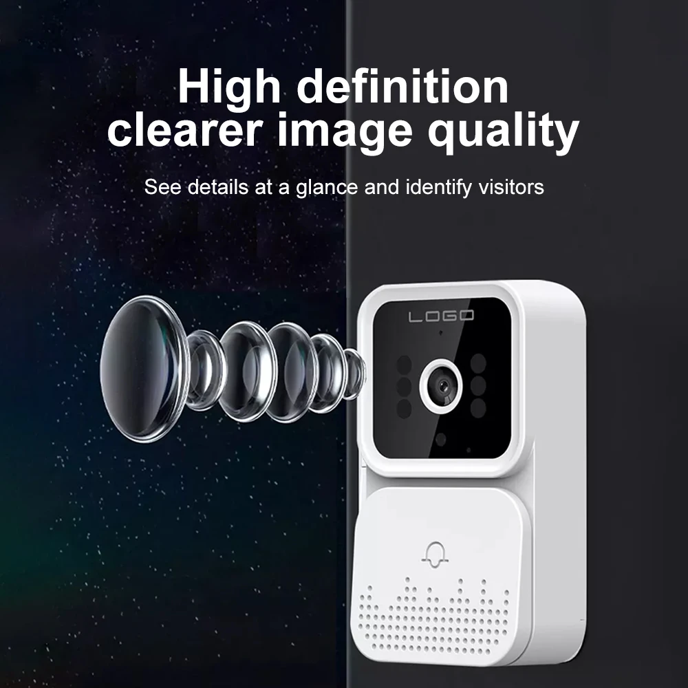 Home Security Safety Night Vision Voice Wireless Wifi Door Bell Camera Tuya Smart Wifi Video Doorbell Chime Ring Pack of 2 - Image 4