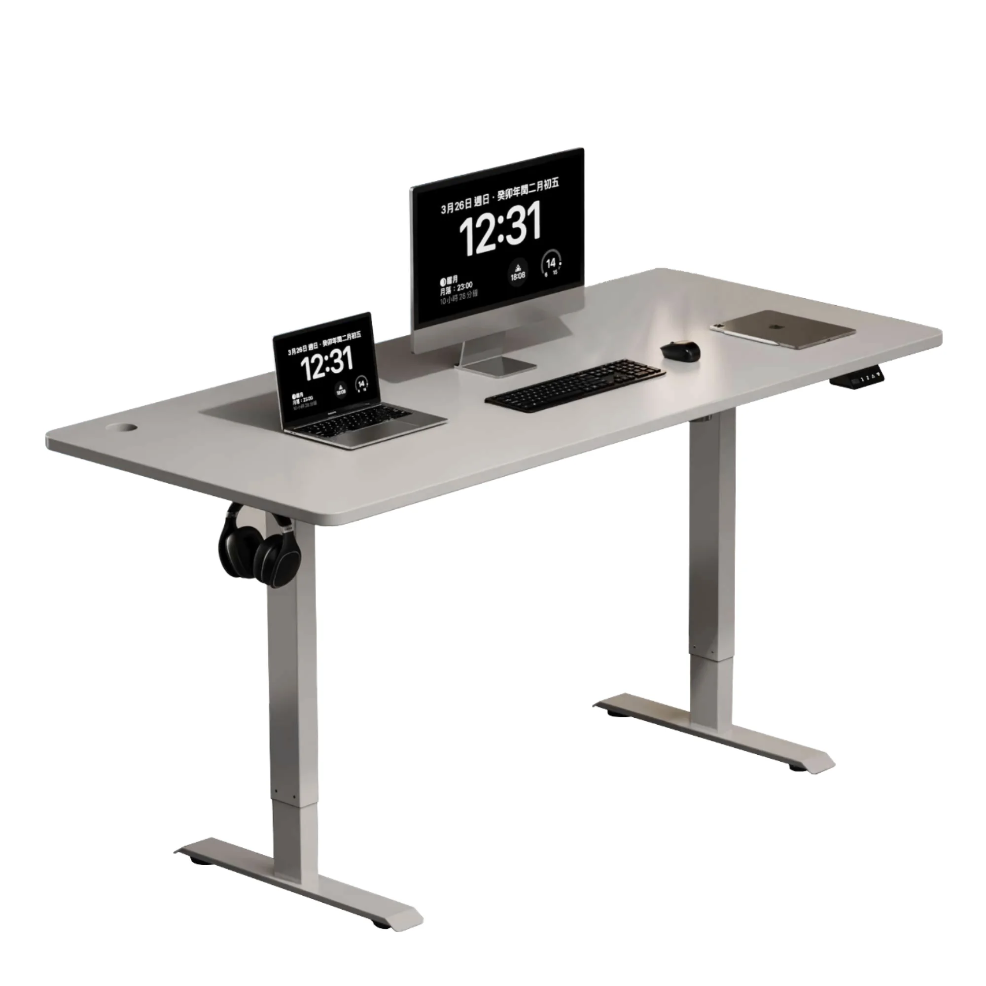 Height Adjustable Dual Motor Ergonomic Modern Office Desk Sit Stand Pack of 2 - Image 2