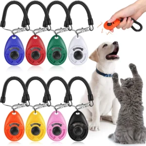 Dog Training Clickers with Wrist Lanyard Pet for Behavioral Training Clicker with Big Button Pack of 10