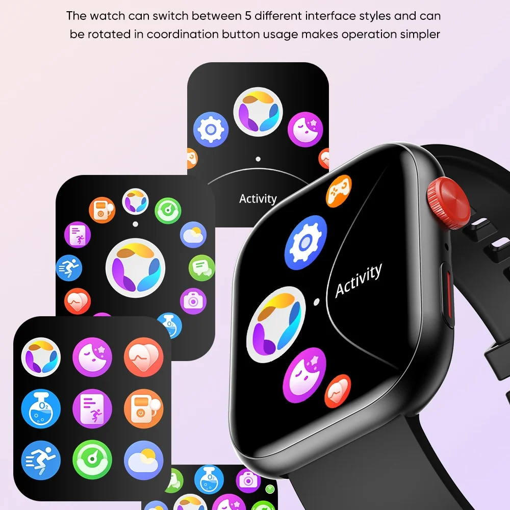 Trending Products New Electronics Wearable Devices Relojes Smartwatch for Apple Sleep Monitor Fitness Tracker Sport Smart Watch Pack of 5 - Image 2