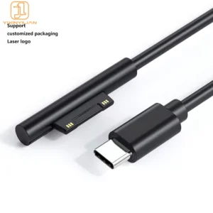 For Microsof Surface Pro 4 6 5 3 Go Charger Power Supply Type C DC PD Fast Charging Cable 15V 3A for Surface Pro 3/4/5/6/GO Pack of 10