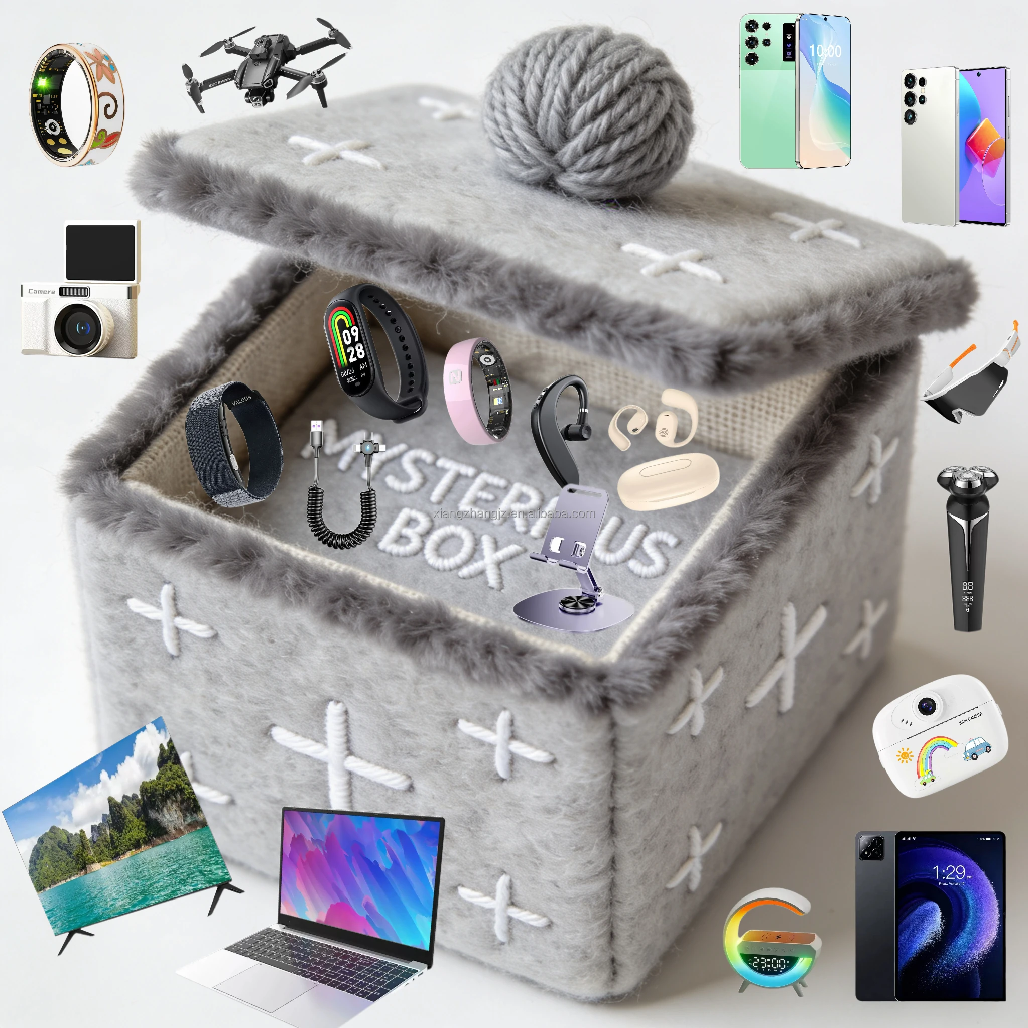 100% Surprise Win Mystery Box Festival Lucky Blind Box Random Novelty 3C Electronics Gaming Headset Smartphone Tablet Laptop