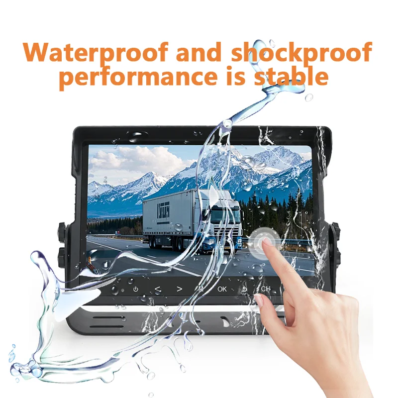 Rugged 10.1 Inch Waterproof Touch Screen Monitor IP67 with High Brightness and Multi-Input for Outdoor Vehicle Systems - Image 2