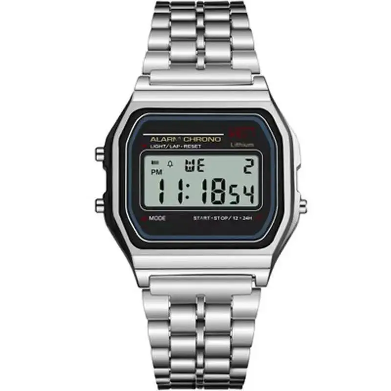 General Watch F91W Digital Vintage square Sports Watch Alarm Movement Mens Watches - Image 4