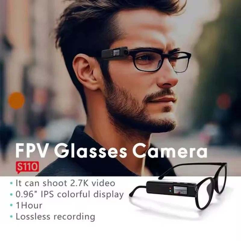 Unisex S110 4K HD Smart Glasses High-Definition Built-In Camera Display Anti-Glare Transparent Lenses Wearable Headset for All - Image 2