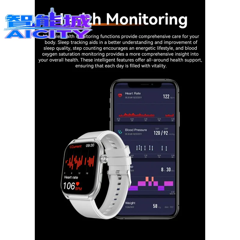Best Selling Bt Call Wireless Charging Sport AM20 Series Smart Man Watch Luxury Silver Fitness tracker Smartwatch Japanese - Image 3
