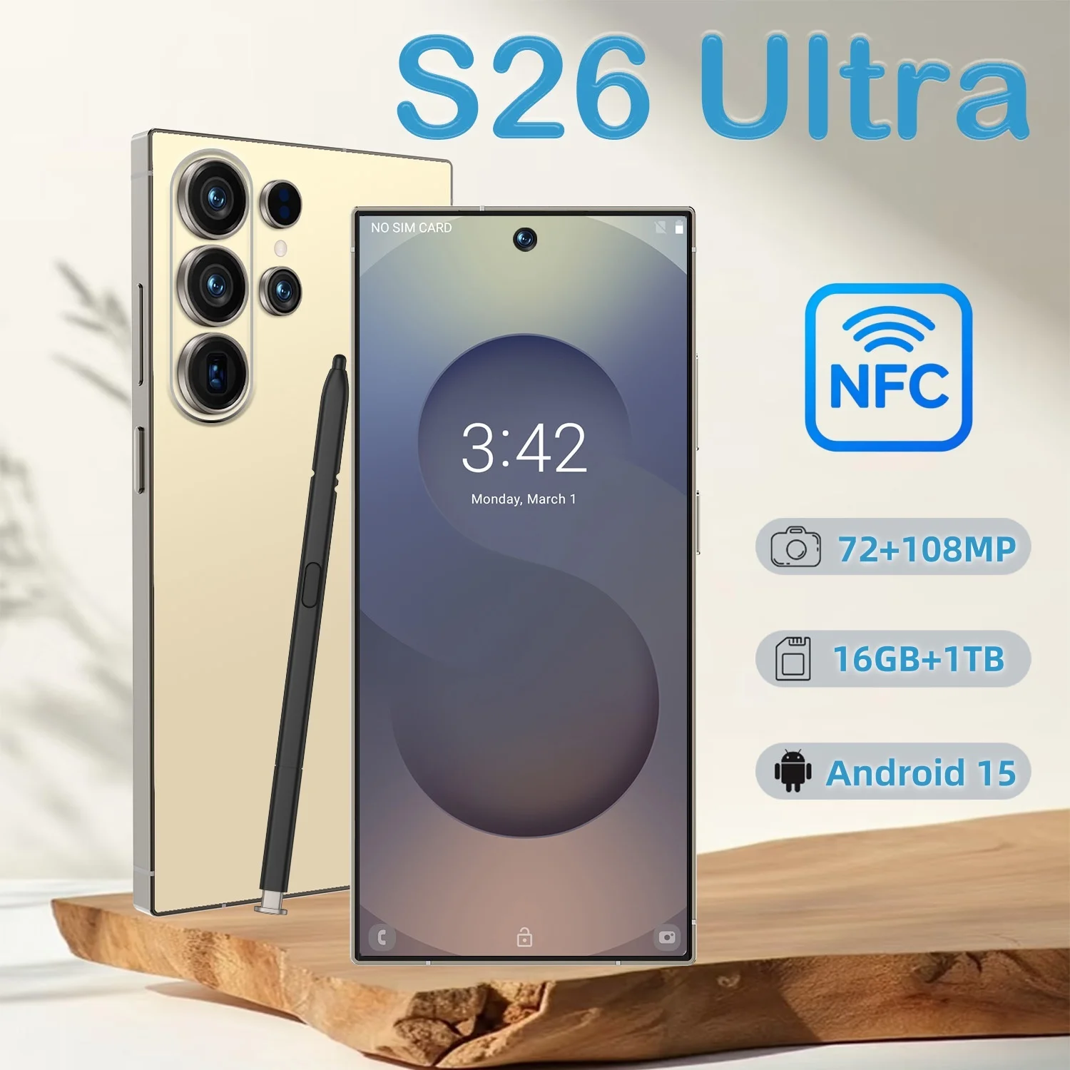 Large Battery New High Quality Mobile Phone S26 ultra 16GB + 1TB 5G NFC Smartphone 7.3inch Screen Mobile Phone - Image 2