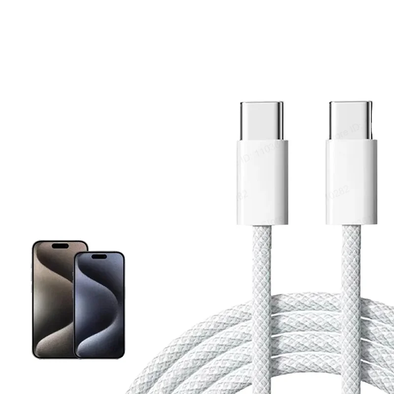 60W PD USB-C Fast Charger Cable Quick Charging for Apple iPhone 17 Air 16 Pro Max 15 Plus for Xiaomi Samsung-Data Pack of 200
