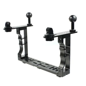 Takenoken Aluminum Alloy Dual Handheld Holder Bracket Underwater Camera Diving Stabilizer Floating Arm Flash Light for Photo