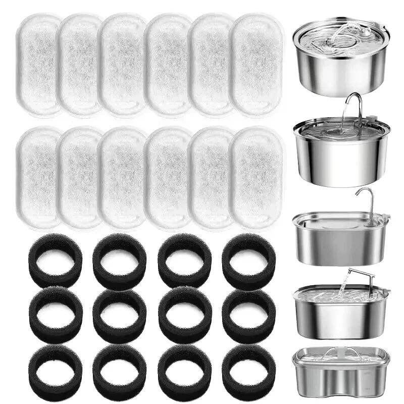 Eco-Friendly Small Animal Automatic Cat Water Dispenser Filters Replacement Sponges Pet Bowls & Feeders Pack of 10 - Image 4