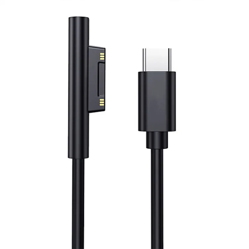 Wholesale 12V/15V USB C Male to Microsoft Surface Pro 3 4 5 6 Go Data Cable PVC Durable Charging Wire for Laptop Power Adapter Pack of 100