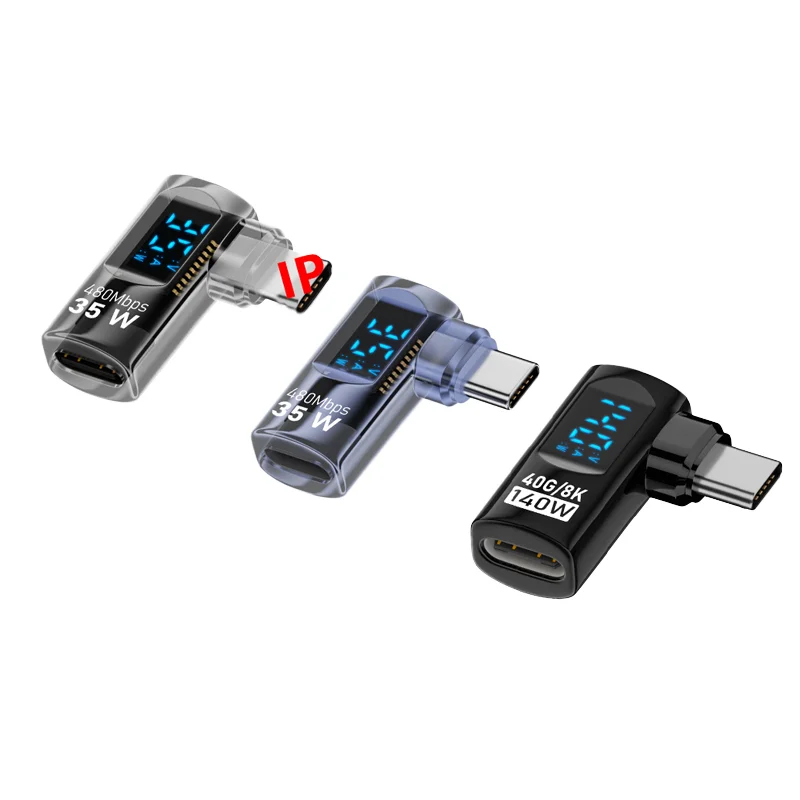 Type-C to USB Adapter PD Chip DC Output Digital Display Converter Mobile Phone Fast Charge OTG USB 40GB PC Pack of 7