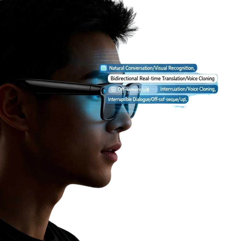 AI Tech Smart Glasses Anti-blue Light Lenses IPX4 Waterproof Music Player Built-in Six Axis Gyroscope 1080P HD Recording