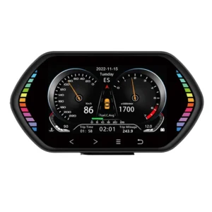 F12 HUD Head-Up Display OBD+GPS+Slope Meter LCD Digital Speedometer with Water Temperature for Car/Vehicle