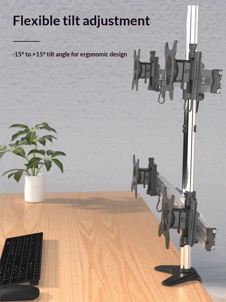 Multi-screen Monitor Stand Four-screen Seamless Splicing Stand Desktop Monitor Computer Stand - Image 3