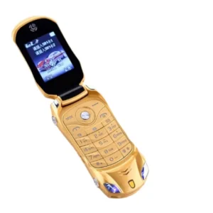 Dual SIM Mini Mobile Phone MP3/MP4 Player Flip Unlock Push Button Flashlight Car Shape Model Super Small Feature Phone OLED Bar