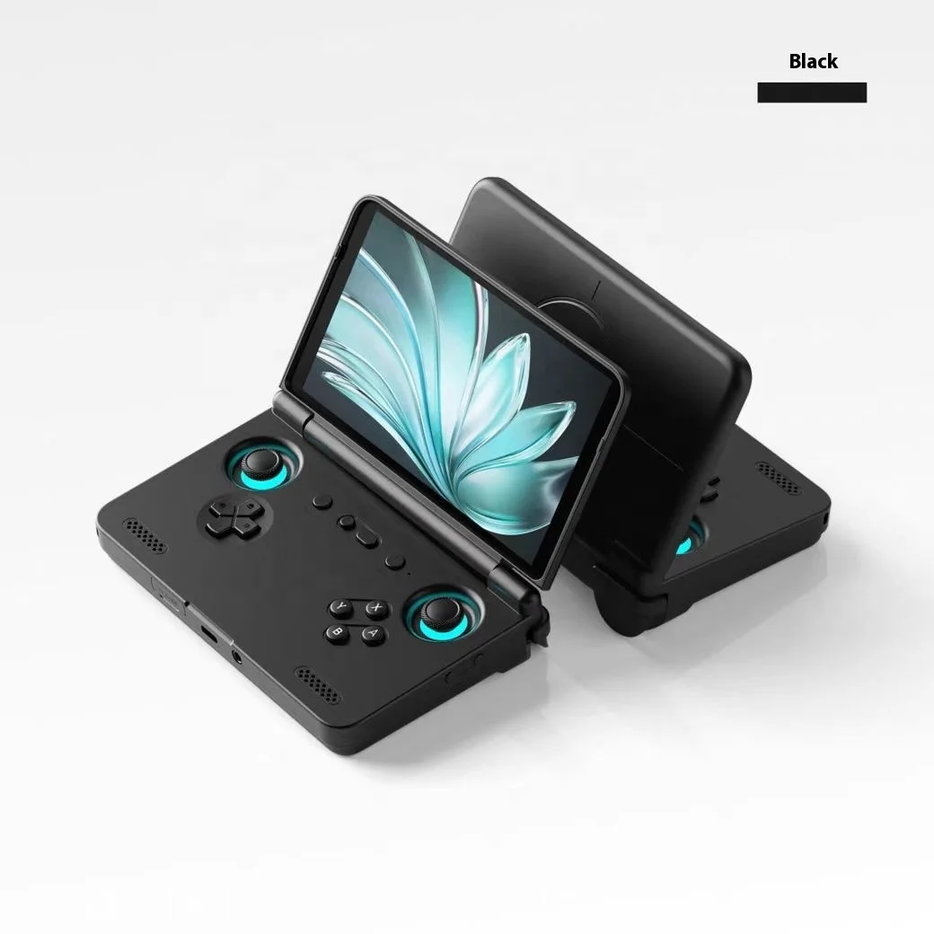 Black Retroid Pocket Flip2 SD865 Version 5.5 OLED Touch Screen Android Gaming Handheld Retro Classic Flip Design Wi-Fi